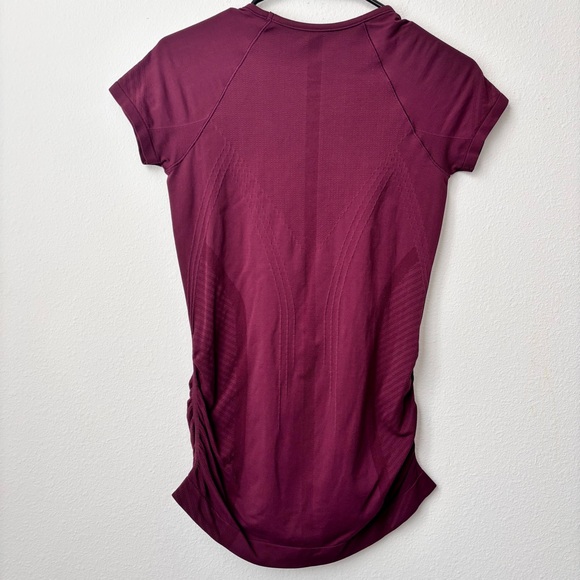 Athleta Maroon Speedlight Short Sleeve Workout Tee- Size S - Picture 7 of 10